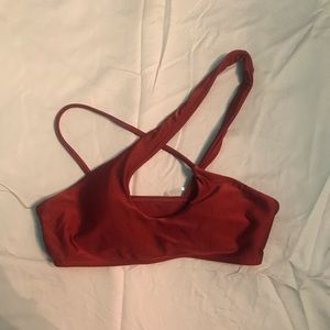 Dark red bikini top